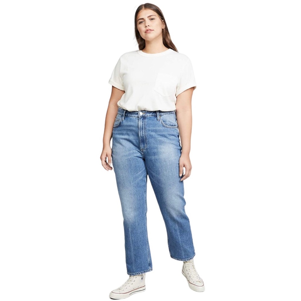 Lee High Rise Straight Leg Ankle Blue Jeans Size 34 NEW